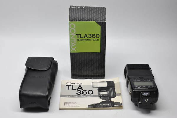 未使用品に近い CONTAX コンタックス純正ストロボ TLA 360 動作OK 管理番号122148