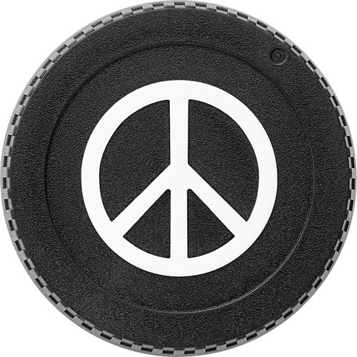 Peace Sign Front BlackRapid LensBling Peace Sign Front Body Cap for Canon Cam