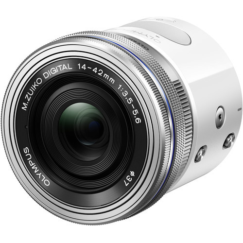 Olympus Air A01 Mirrorless Micro Four Thirds Lens-Style Digital Camera with  14-42mm EZ Lens (White)