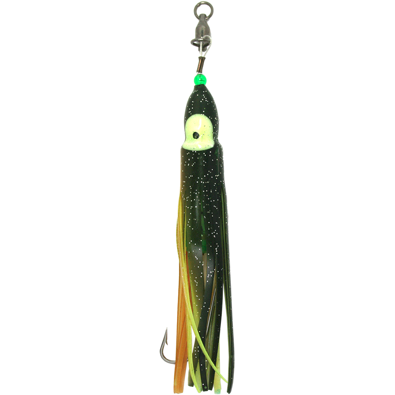 10 Pieces 4-3/4 Hoochie Squid Skirts Octopus Fishing Lures Black
