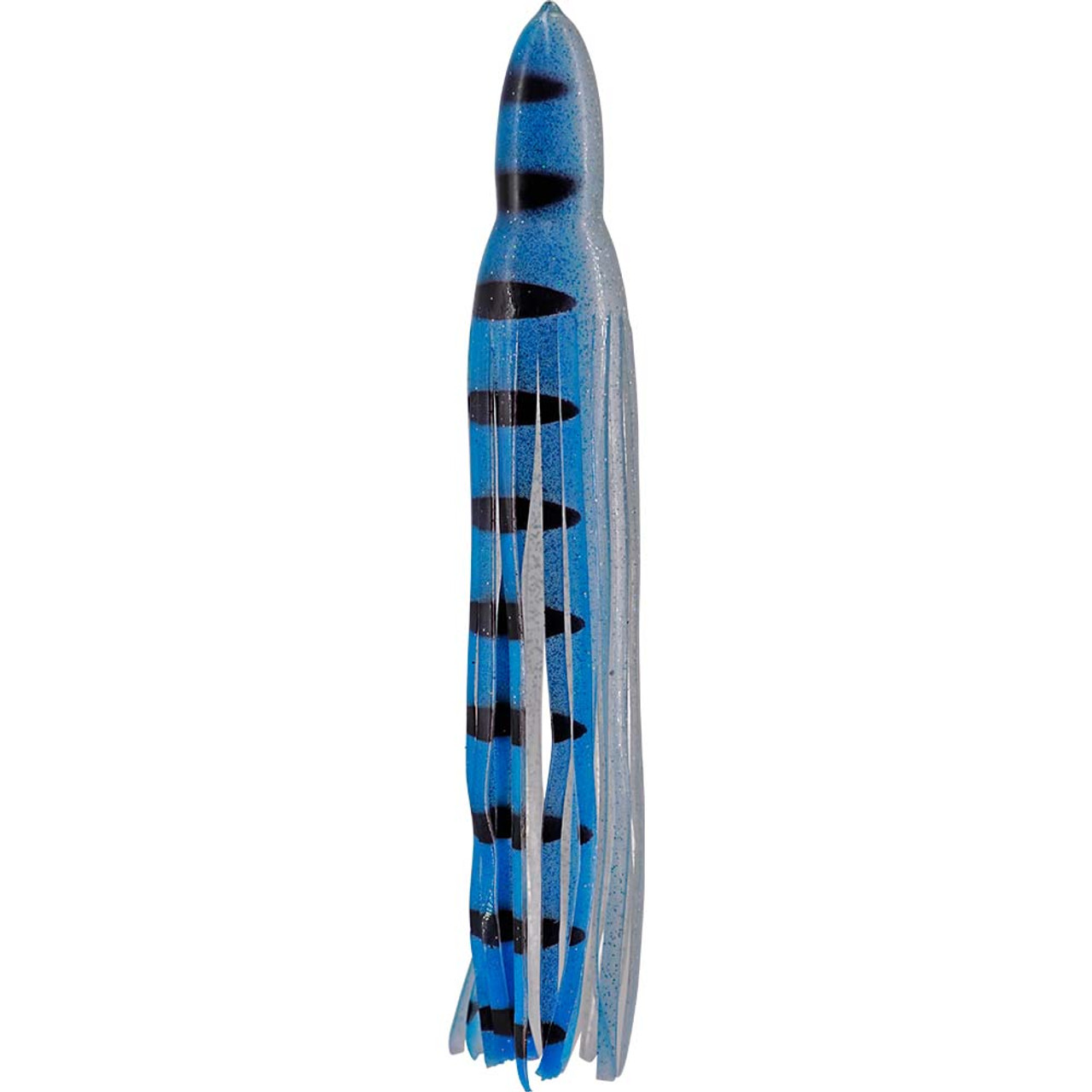Bulk Wholesale Blue Cyan Trolling Lure Skirt Blue and Pink with Stripes