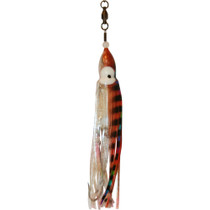 Squid Skirt Hoochie Lure - Rootbeer & Silver Sparkle Hologram Squid Skirt Hoochie Lure - Rootbeer & Silver Sparkle Hologram