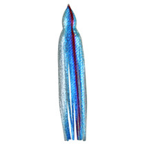 6.5 Inch Silver and Blue Havoc with Red StripeSquid Skirt 6.5 Inch Silver and Blue Havoc with Red StripeSquid Skirt