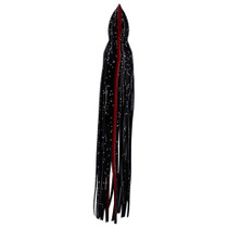 10 Inch Black With Red Stripes Squid Skirt 10 Inch Black With Red Stripes Squid Skirt
