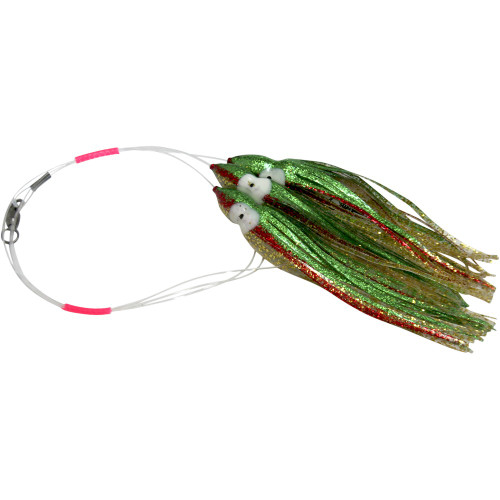 Daisy Chain Leader - Green & Gold Extreme Sparkle with Red Stripe