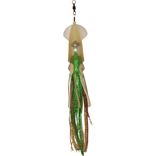 Everything Eats Squid - Green & Gold Extreme Sparkle with Red Stripe