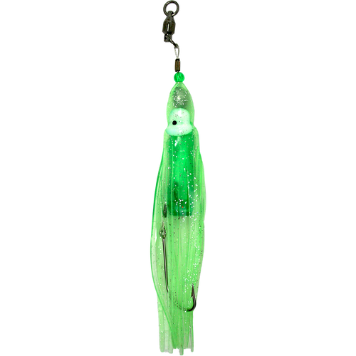 Squid Skirt Hoochie Lure - Luminous Lime Green