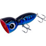 7-inch black and blue saltwater popper with strong silhouette for dawn, dusk, and low-light pelagic fishing.