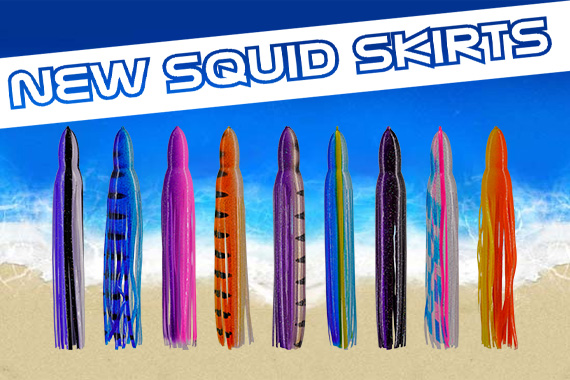 🔥 Lot of (6) 9.5 inch Squid Trolling Skirts. Colors are Random at this  price!! 