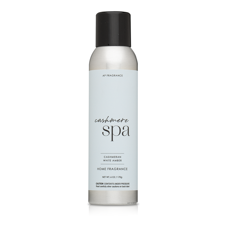 6 oz. Cashmere Spa Home Fragrance Spray with essential oils.