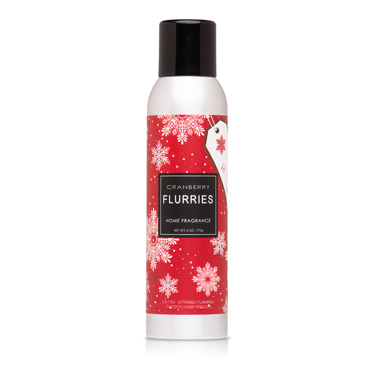6 oz. Cranberry Flurries Home Fragrance spray with essential oils.