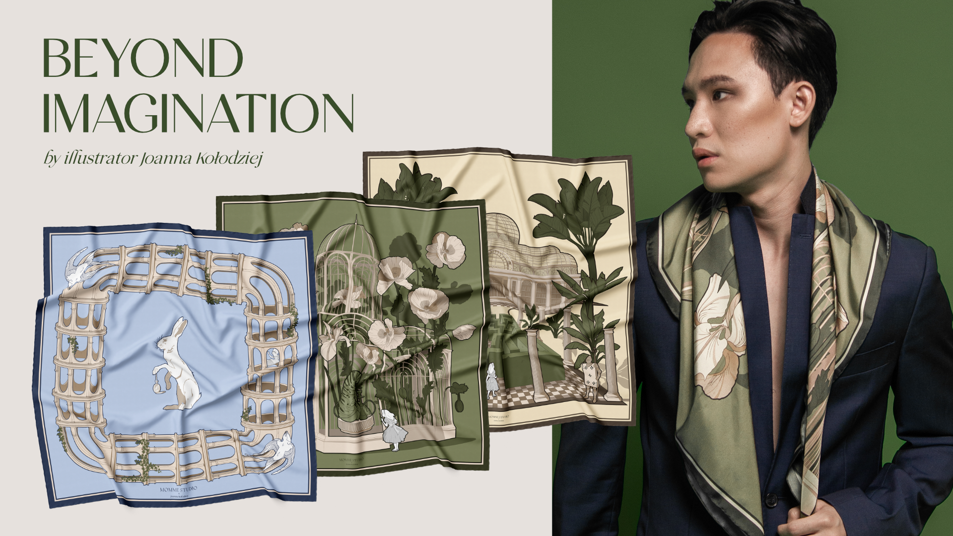 Silk Scarves - Beyond Imagination Collection Story inspired by Alice in Wonderland