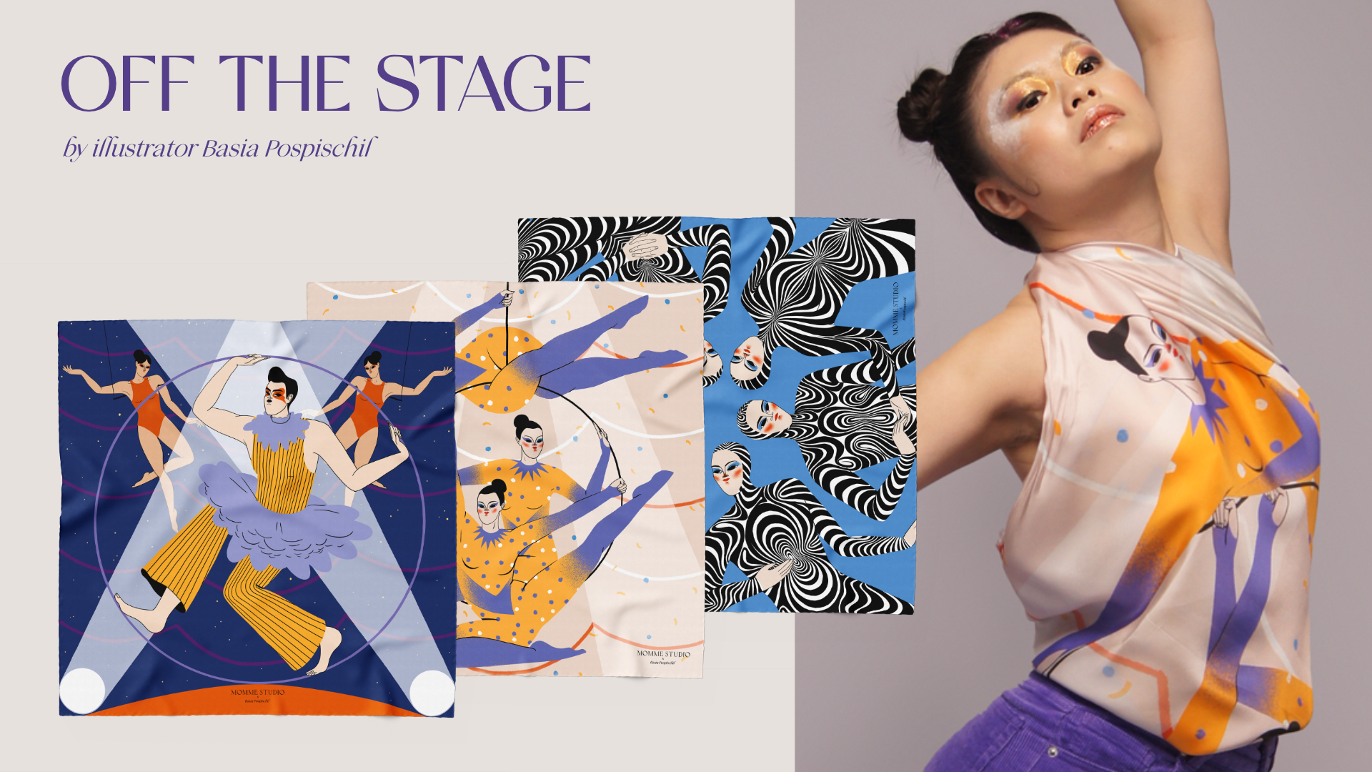 Silk Scarves – Off The Stage Collection - inspired by circus