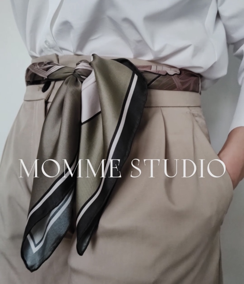 Adding Style with a Silk Scarf - Easy Outfit Ideas - MOMME STUDIO