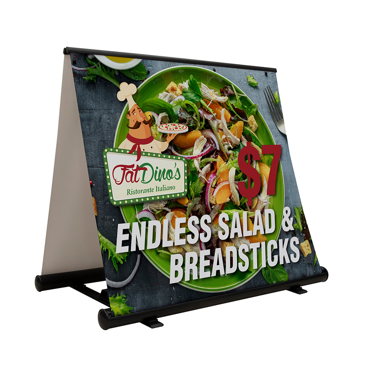 4ft Outdoor A Frame Retractor Kit 13oz Vinyl Banner
