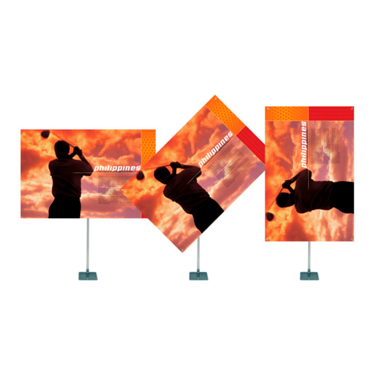 360° Compass Horizontal Banner Stand, Horizontal Banner Stand Display