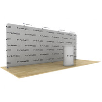 Wave Tube Straight Display 20ft' with Double Sided Graphic (WT20S2)