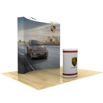 8ft Star Fabric Pop-Up Display Curved with End Caps