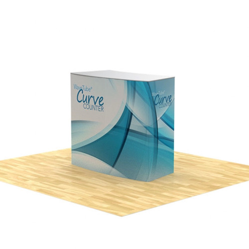 Wave Tube Curved Counter with Fabric Graphic