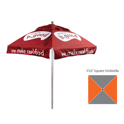5’x5′ – Square Umbrella – Fully Printed
