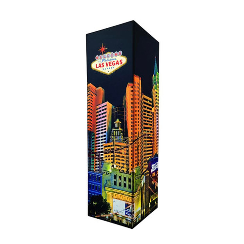 Backlit Wave Tube Square Tower 36"x36"x120" with graphic 