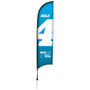 13' Premium Razor Sail Sign Kit (Single-Sided with Ground Spike) (190672)