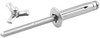 Sm Hd Rivet 250Pk Silver Flange Type Alum Mandrel