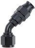 Hose Fitting #8 45 Deg PTFE Black