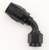 #8 60 Deg Dbl Swivel Hose End Black