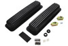 SBC 87-UP Valve Covers Short Finned Black