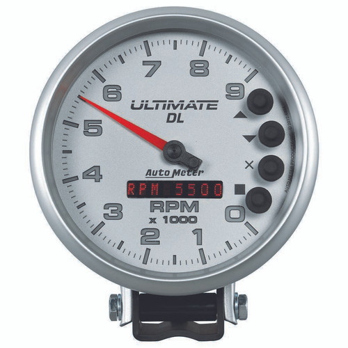5in Ultimate DL Tach 9000 RPM Silver