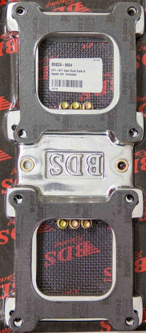 671-871 Cast Dual Carb Adapter Kit - Polished