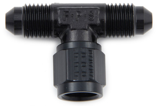 Fitting #8 Tee Female Swivel On Side Black