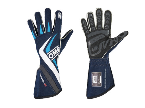 One-S Gloves MY2016 Navy Blue / Cyan X-Lrg