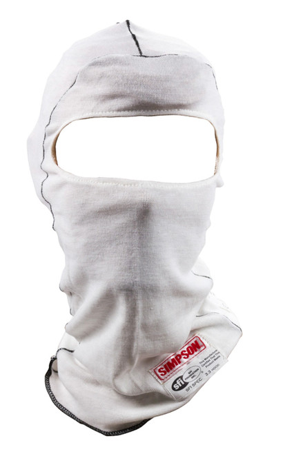 Head Sock Single Eyeport White Memory Fit