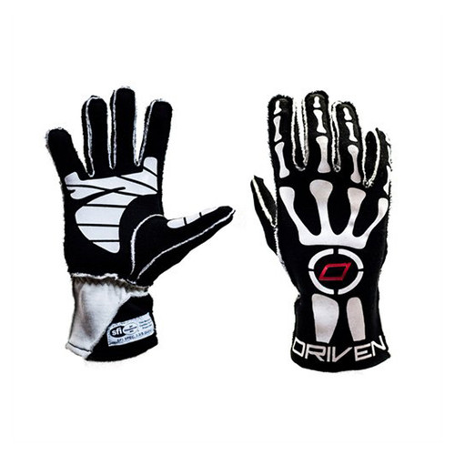 Black Skeleton Gloves X-Large