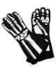 Single Layer White Skeleton Gloves Medium