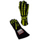 Double Layer Yellow Skeleton Gloves Large