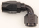 #12 90 Deg Double Swivel Hose End Black