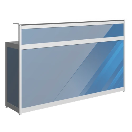 Double Rake Counter 2m Straight Double Shelf Rego Counter