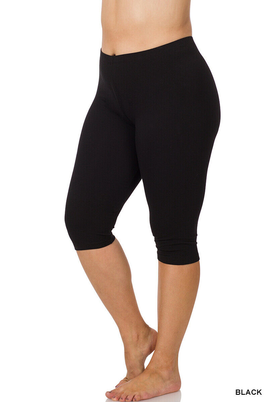 Womens ZENANA Full Ankle Length Leggings Basic Cotton Stretch Pants Yoga  S-3X