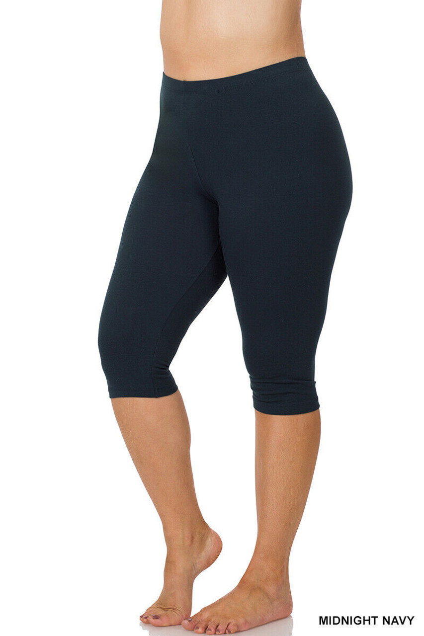 Buy ZERDOCEAN Women's Plus Size Lightweight Printed Capri Leggings for  Summer Online at desertcartCyprus