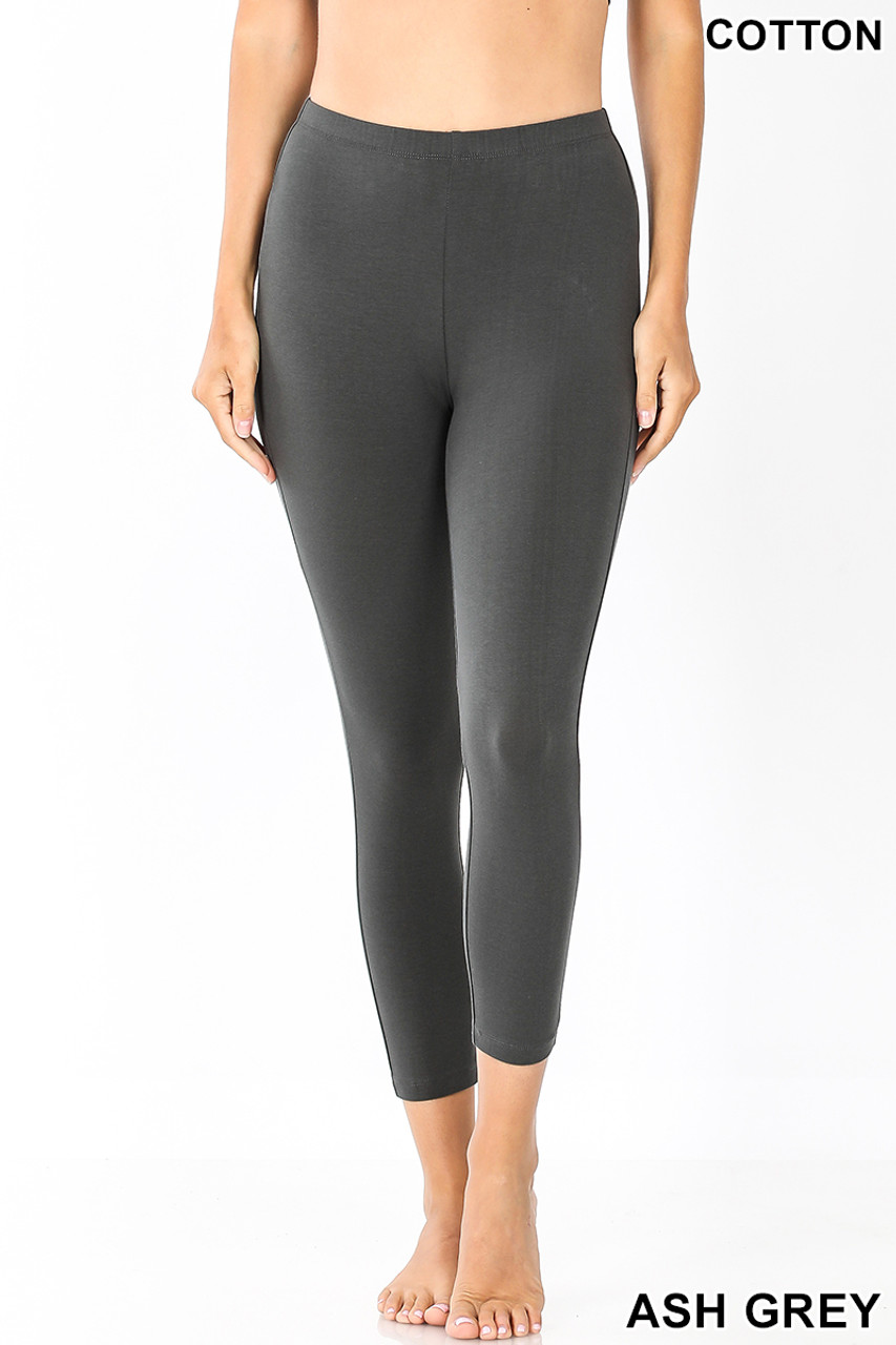 Zenana Outfitters, Pants & Jumpsuits, Zenana High Waist Ash Gray Tummy  Control Nylon Spandex Full Length Leggings New