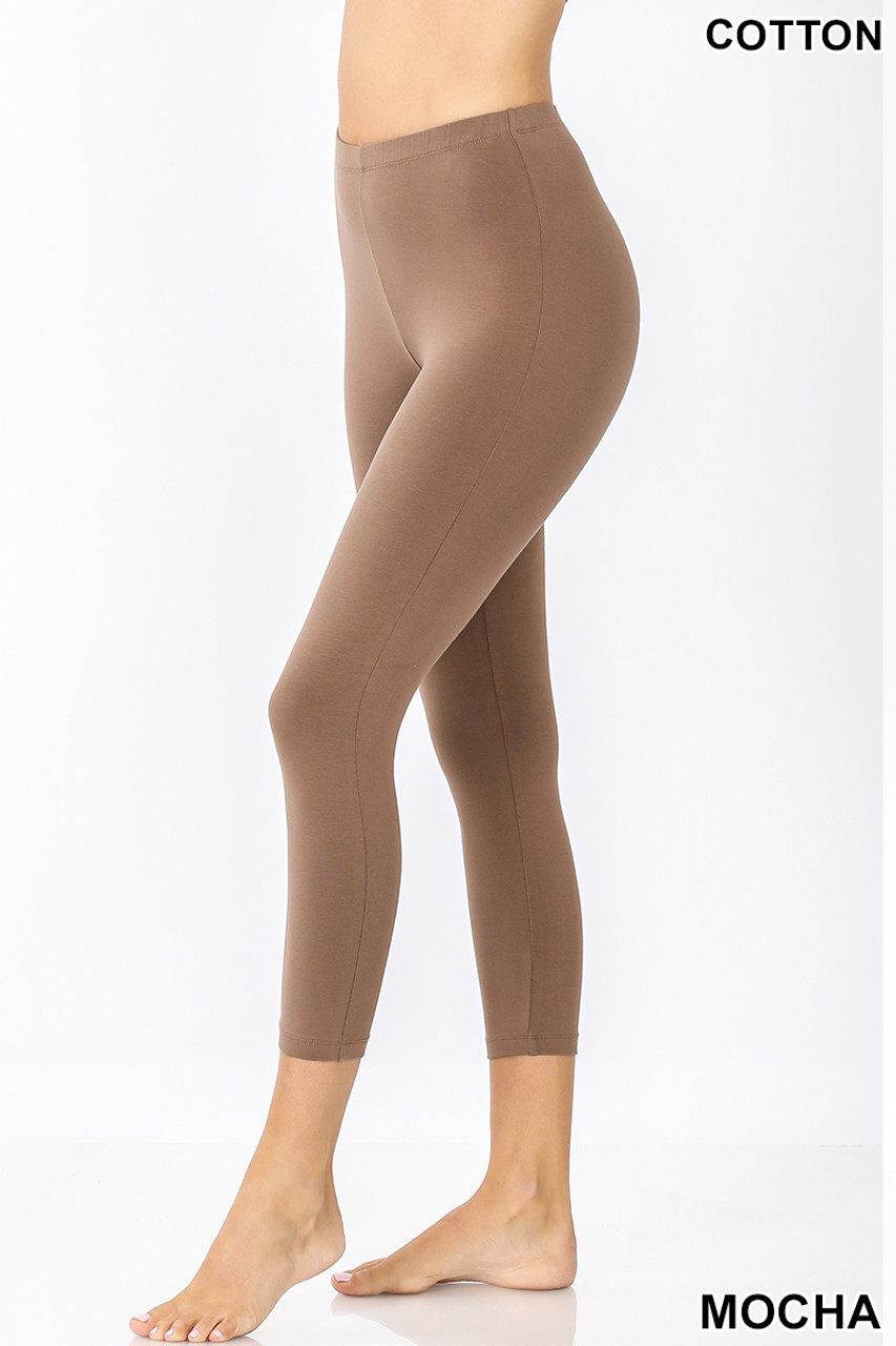 Buy online Brown Capri Leggings from Capris & Leggings for Women