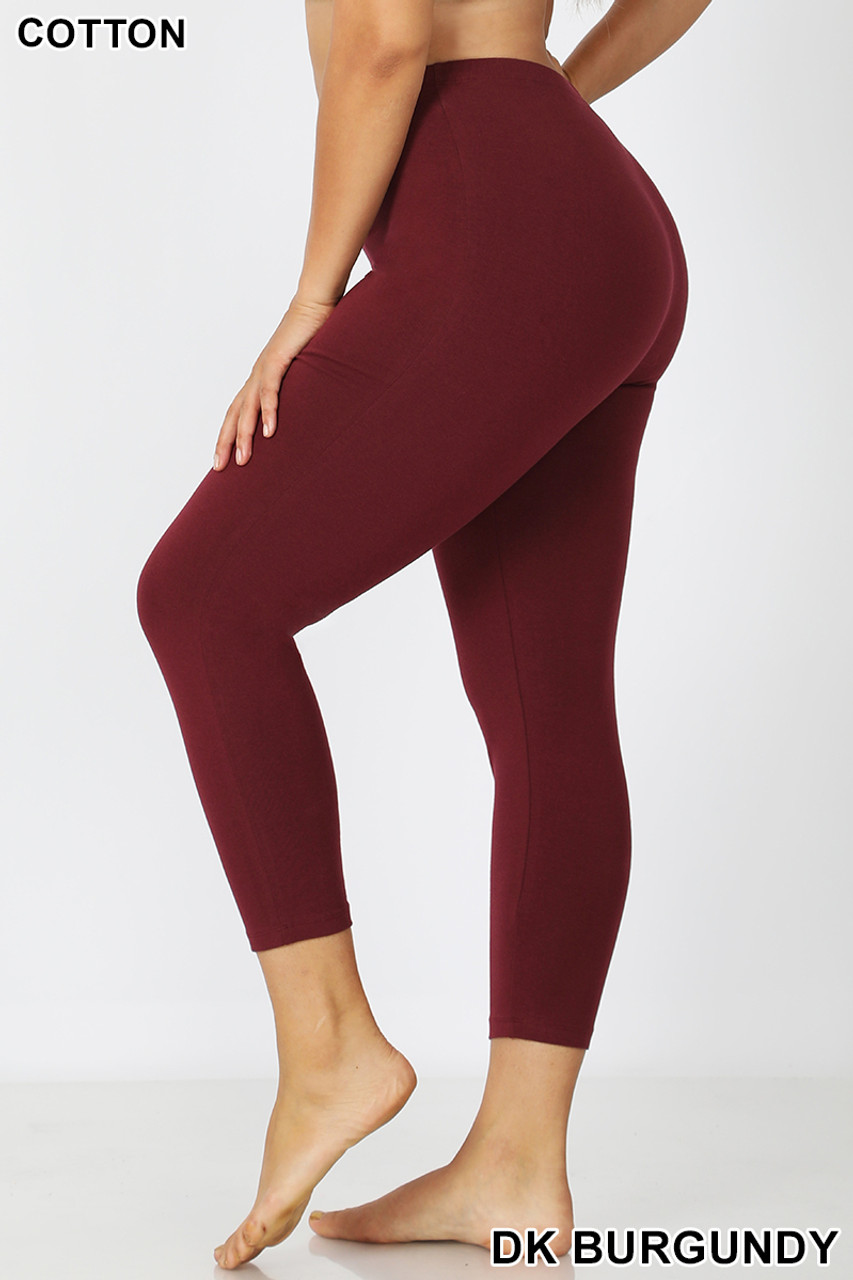Zenana Premium Cotton Full Ankle Length Womens Basic Leggings - Multiple  Solid Colors Sizes S-XL