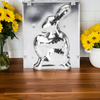 3D Easter rabbit cake mold made of aluminum, 22cm tall bunny baking tin