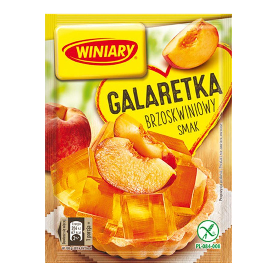 Winiary Peach Fruit Jelly Galaretka, 71g The Polish Store