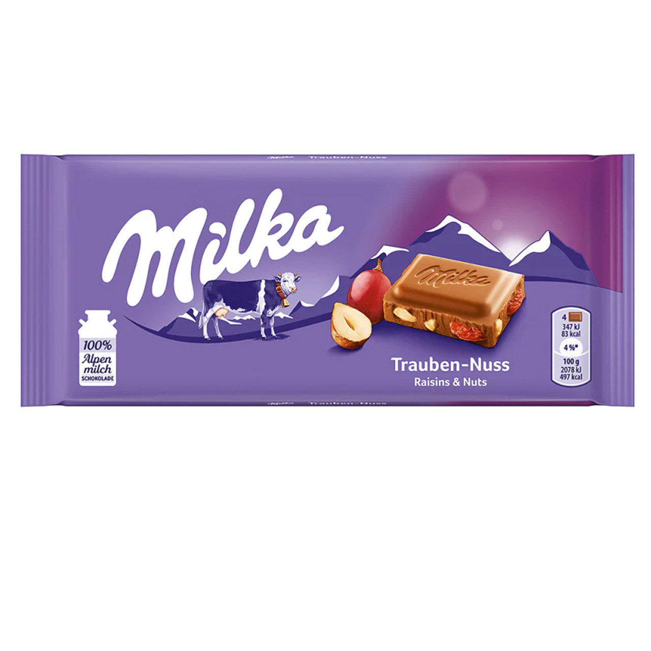 Milka Chocolate With Alpine Milk - 100 Gm