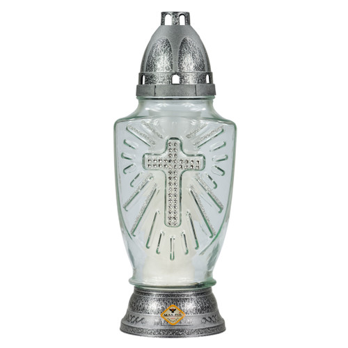 Cemetery Memorial Candle Glass - Z494