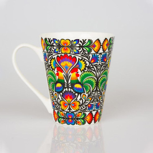 Folkstar Polish Folk Zosia Mug - Lowicz Roosters